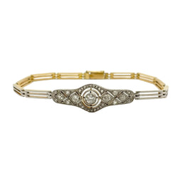 Bracelet en or blanc, or jaune et diamants