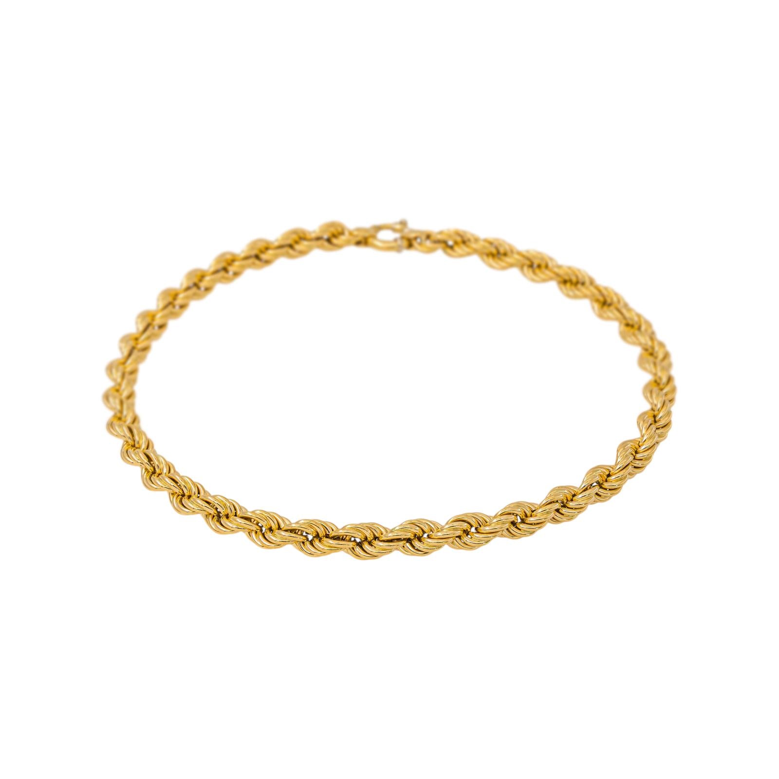Collier Maille corde Or jaune