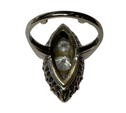 BAGUE OR BLANC 18K MARQUISE  (T.48)