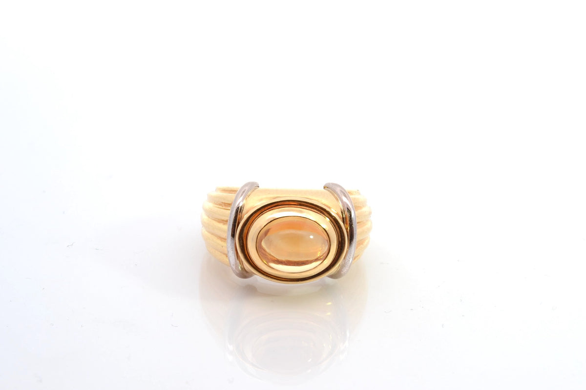 Bague Jonc BOUCHERON "Jaïpur" en or jaune et citrine