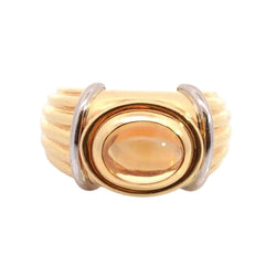 Bague Jonc BOUCHERON "Jaïpur" en or jaune et citrine