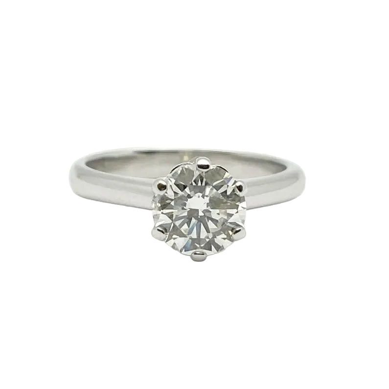 Bague Solitaire en or blanc et diamant