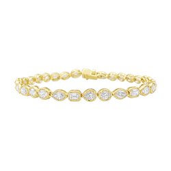 Bracelet Ligne en or jaune et diamants