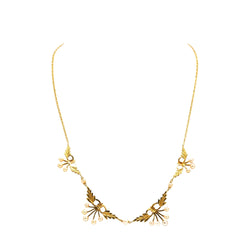 Collier Draperie en or jaune et perles
