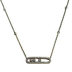 Collier Pendentif MESSIKA "Baby Move Pavé" en or rose et diamants