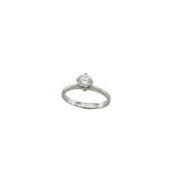 Bague Solitaire en or blanc et diamant