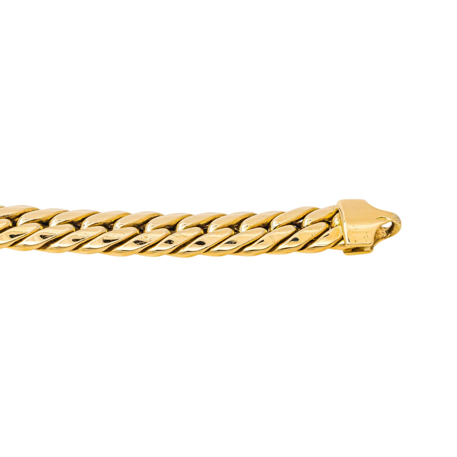 Bracelet maille Anglaise Or jaune