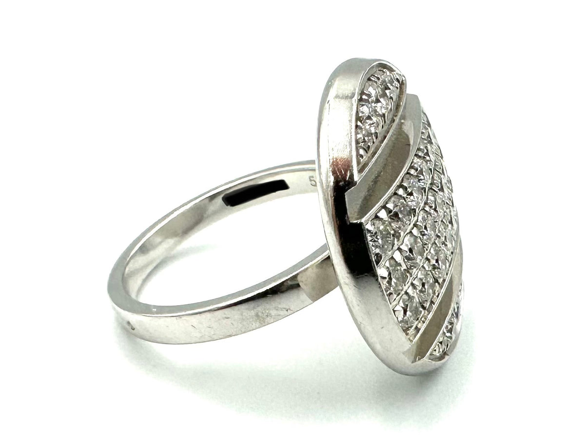 Bague Cocktail CHAUMET "Class One Croisière" en or blanc et diamants