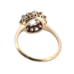 Bague Entourage en or jaune et diamants