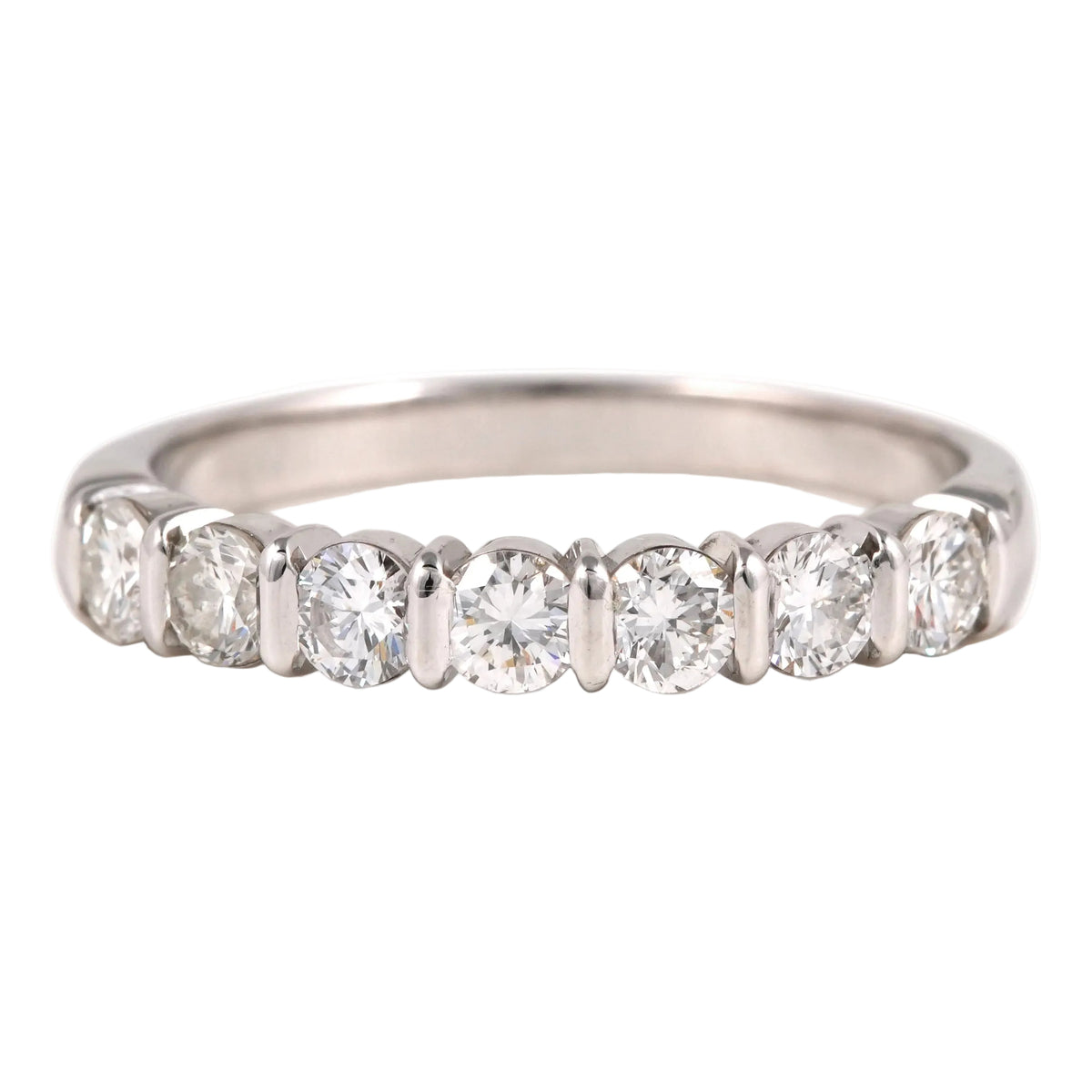 Bague Alliance en or blanc et diamants