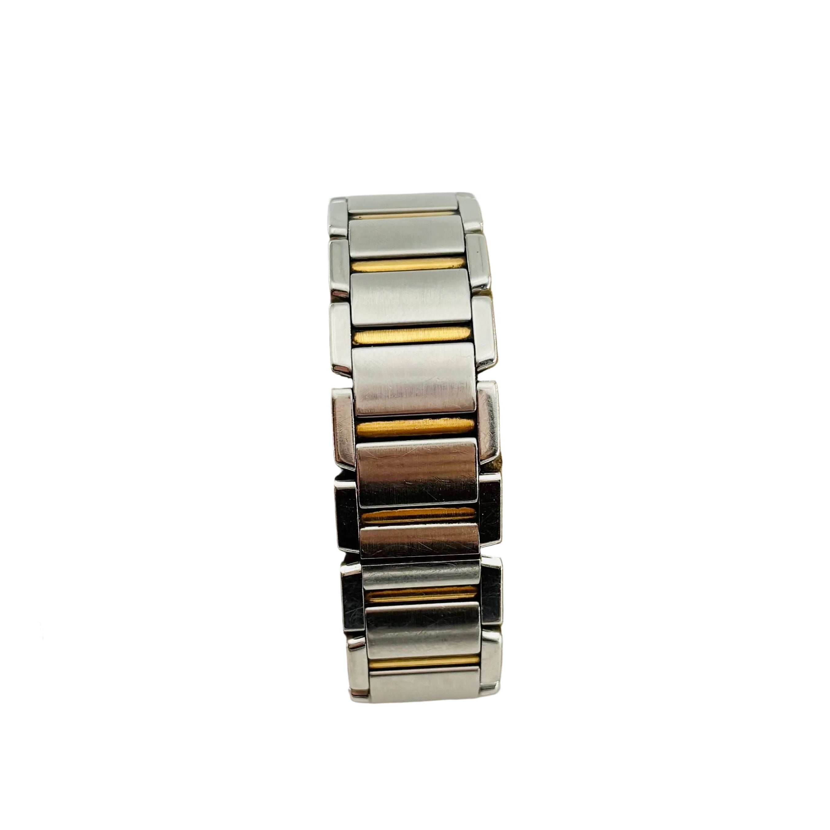 Montre CARTIER "Tank française" en or jaune et acier