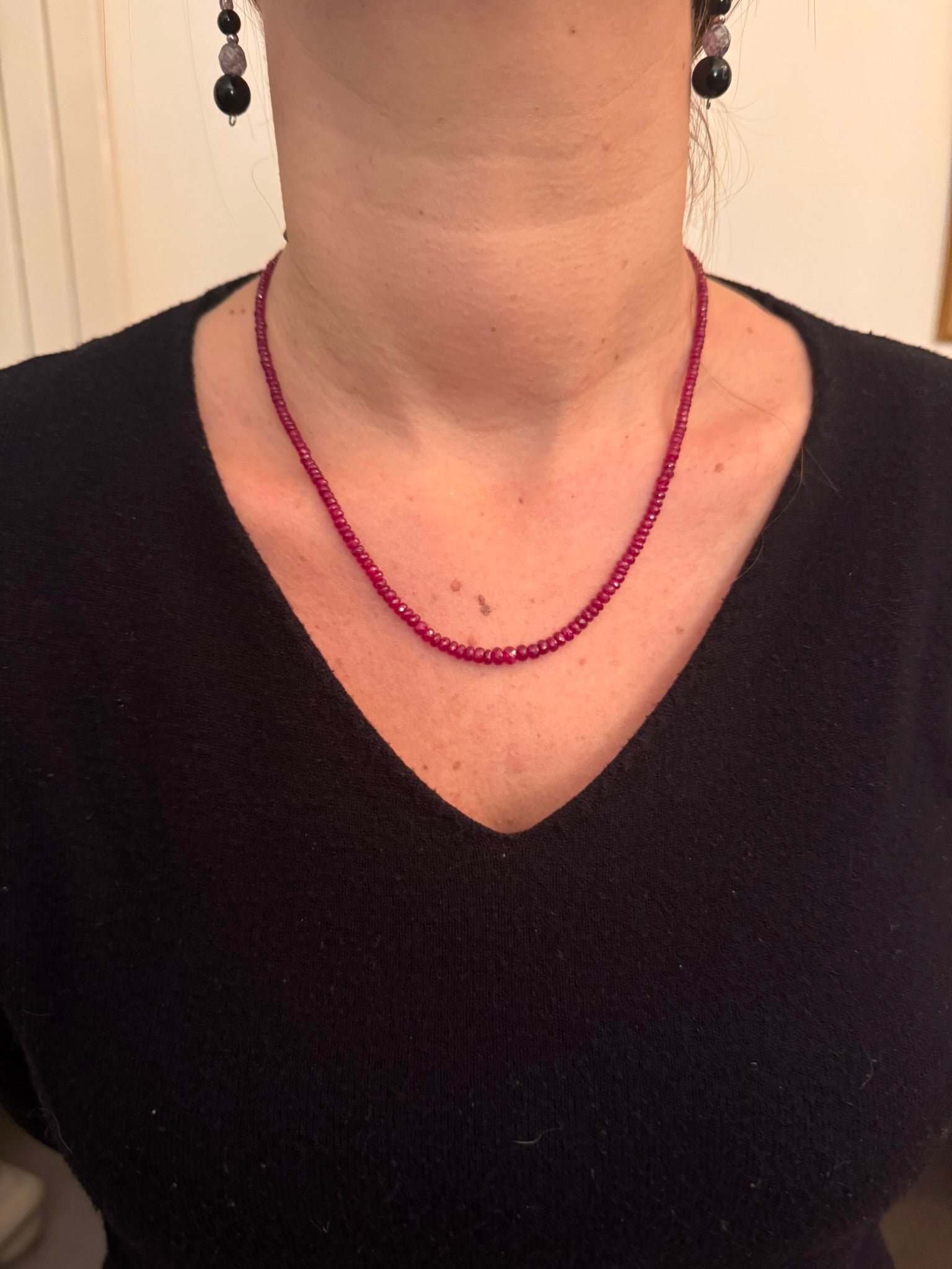 Collier de Perles en rubis