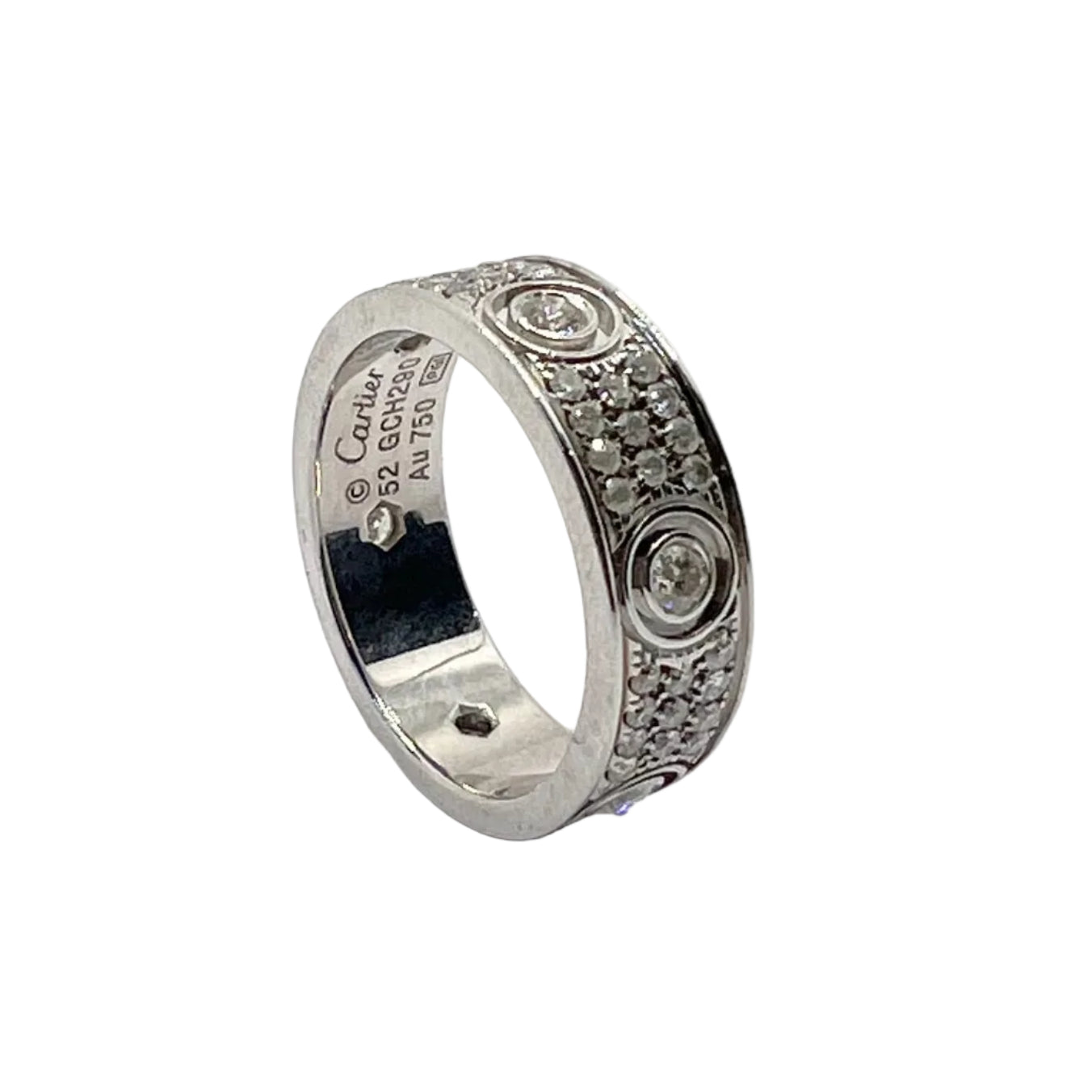 Bague Alliance CARTIER "Love" en or blanc et diamants