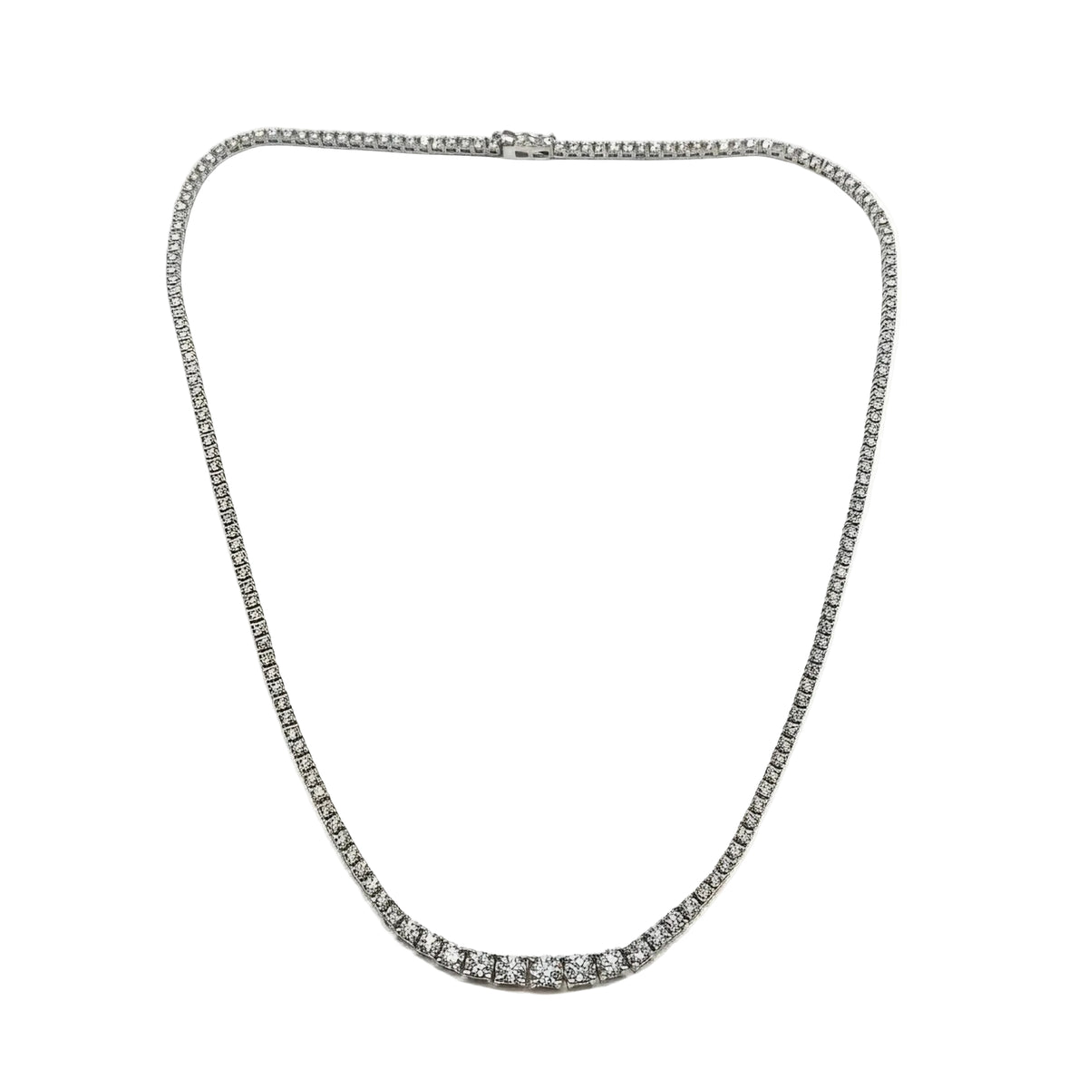 Collier Rivière en or blanc et diamants