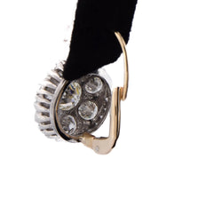 Boucles d'oreilles Dormeuses en platine et diamants