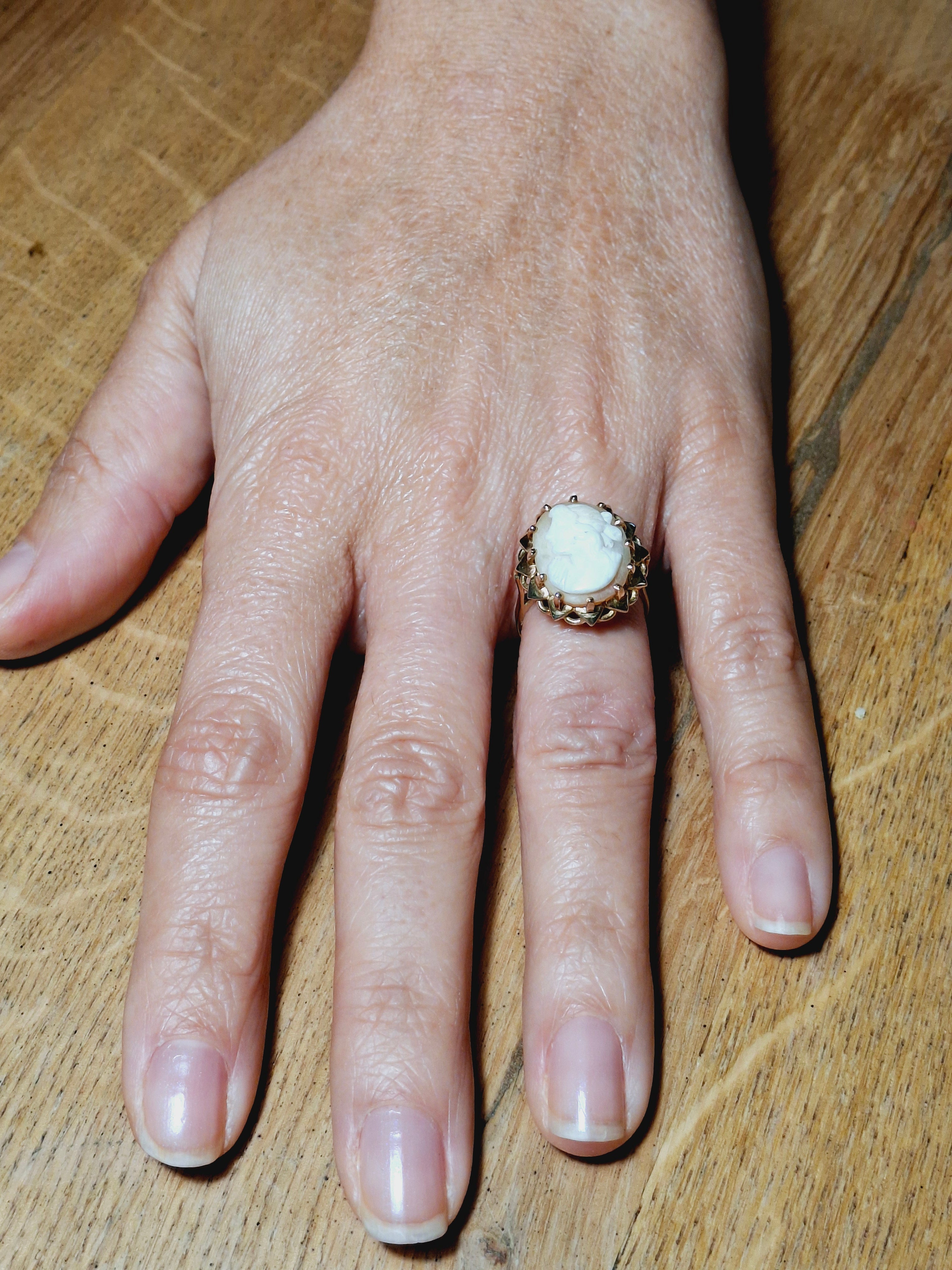 Bague Camée en or rose