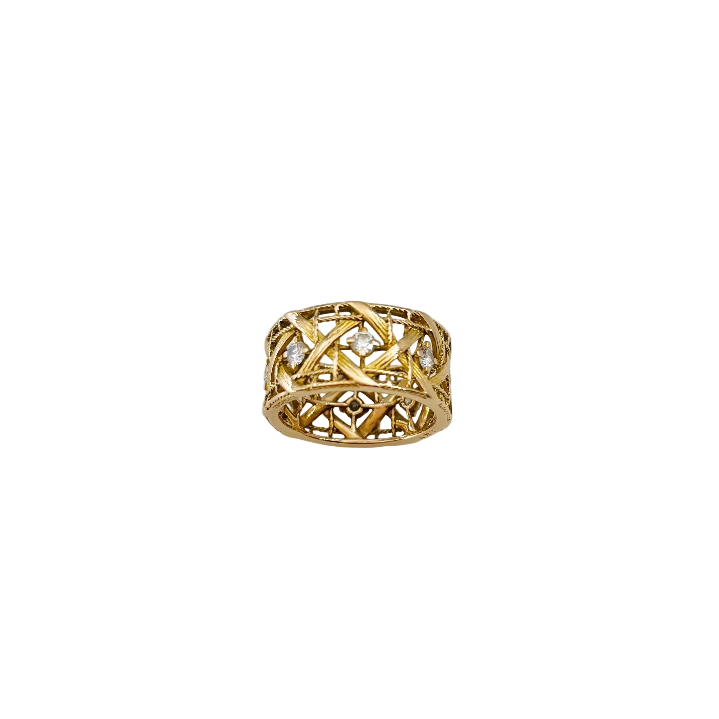 Bague DIOR "My Dior" GM en or jaune et diamants