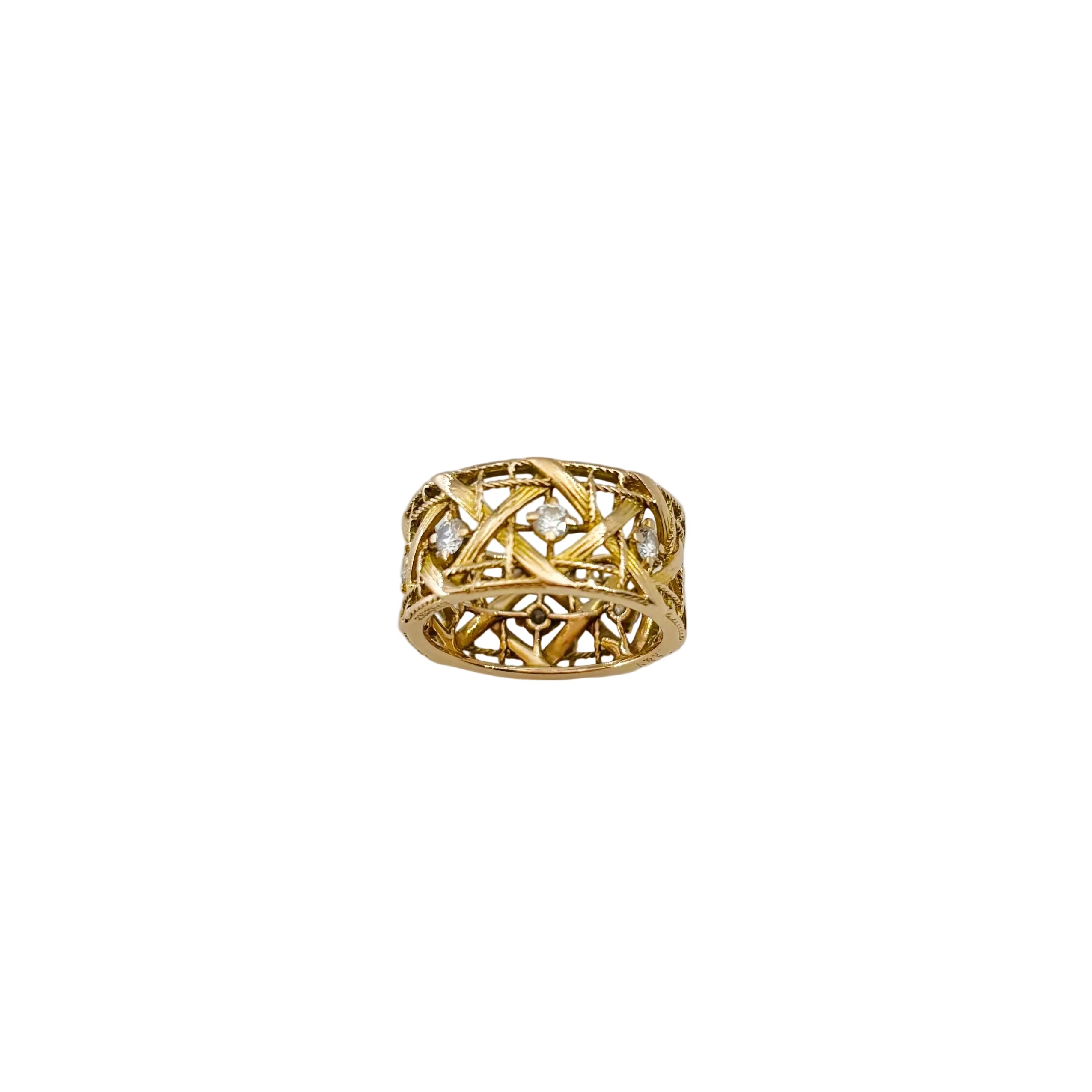 Bague DIOR "My Dior" GM en or jaune et diamants