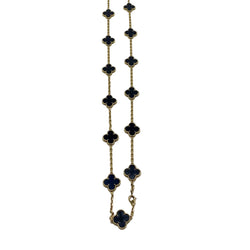Collier Sautoir VAN CLEEF & ARPELS "Vintage Alhambra" en or jaune et onyx