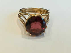 Bague e or rose et tourmaline