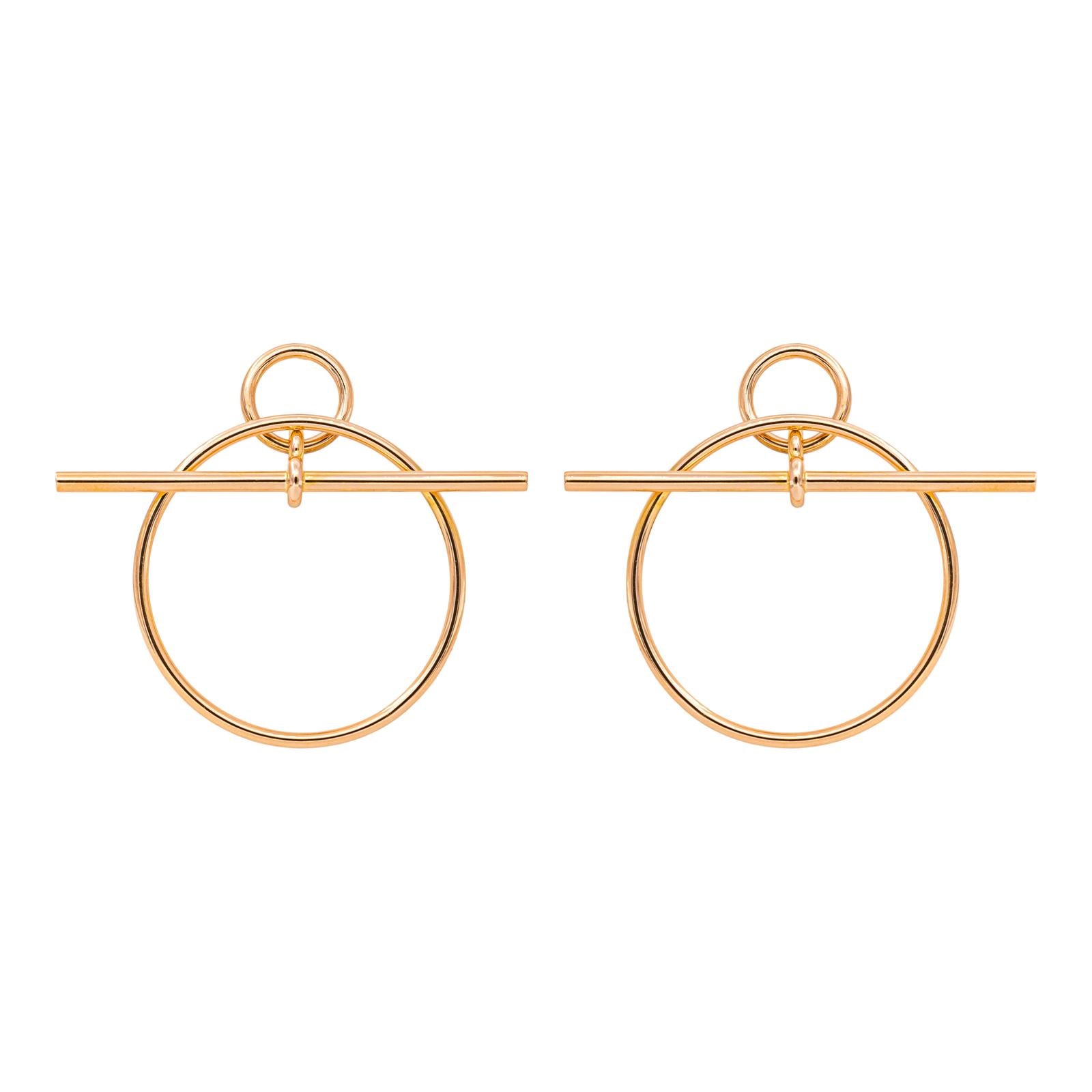 Hermès Boucles d'oreilles Loop Or rose