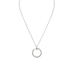 Collier Pendentif CARTIER "Just un Clou" en or blanc et diamants