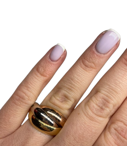 Bague Alliance CARTIER "Trinity" GM en or blanc, or jaune et or rose