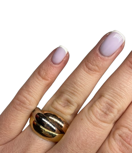 Bague Alliance CARTIER "Trinity" GM en or blanc, or jaune et or rose