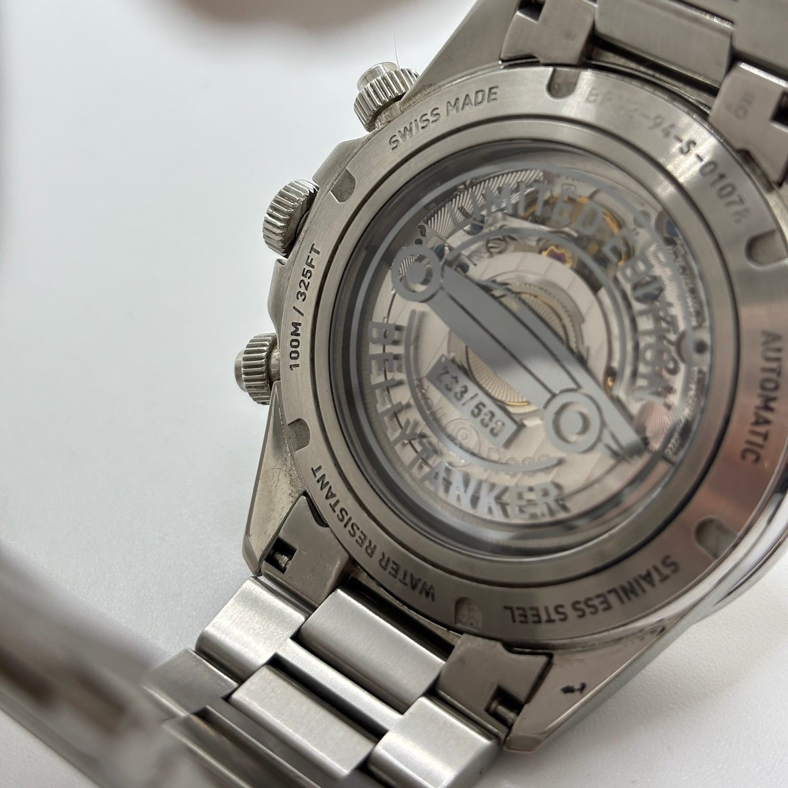 Montre BELL & ROSS "BR V2 Chronograph Heritage" en acier