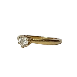 Bague Solitaire en or jaune et diamant