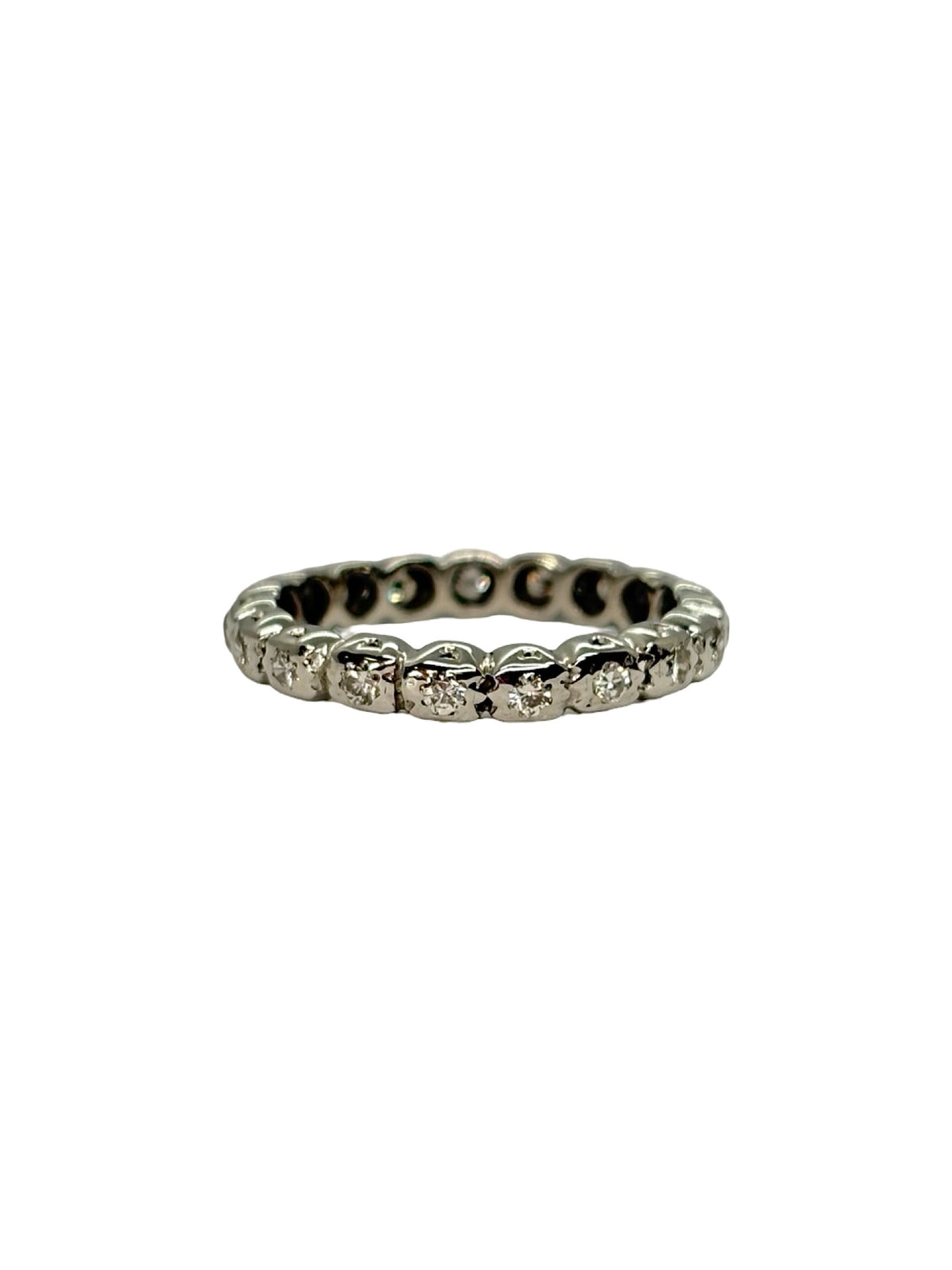 Bague Alliance en or blanc et diamants