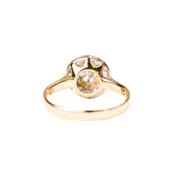 Bague Entourage en or jaune, platine et diamants