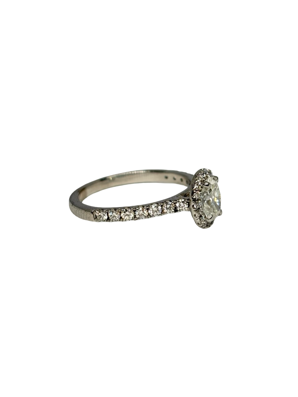 Bague Solitaire en or blanc et diamants