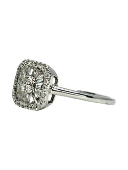 Bague Solitaire en or blanc et diamants