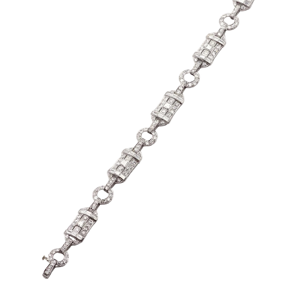 Bracelet en platine et diamants
