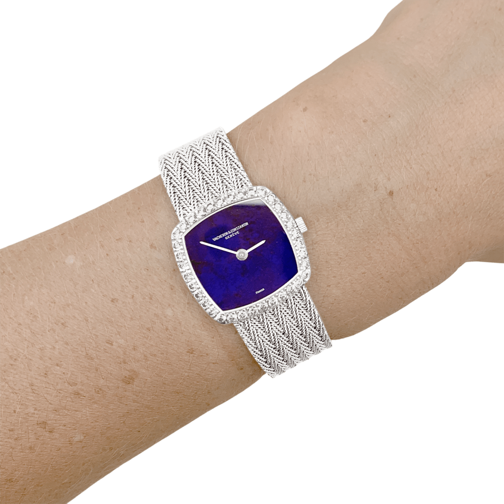 Montre Femme Vacheron Constantin, or blanc et diamants.