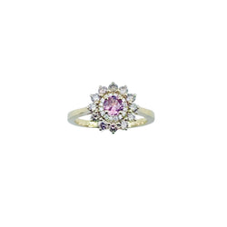 Bague Entourage GEMMYO "Lefkos Camaïeux" en or jaune, tourmaline et diamants