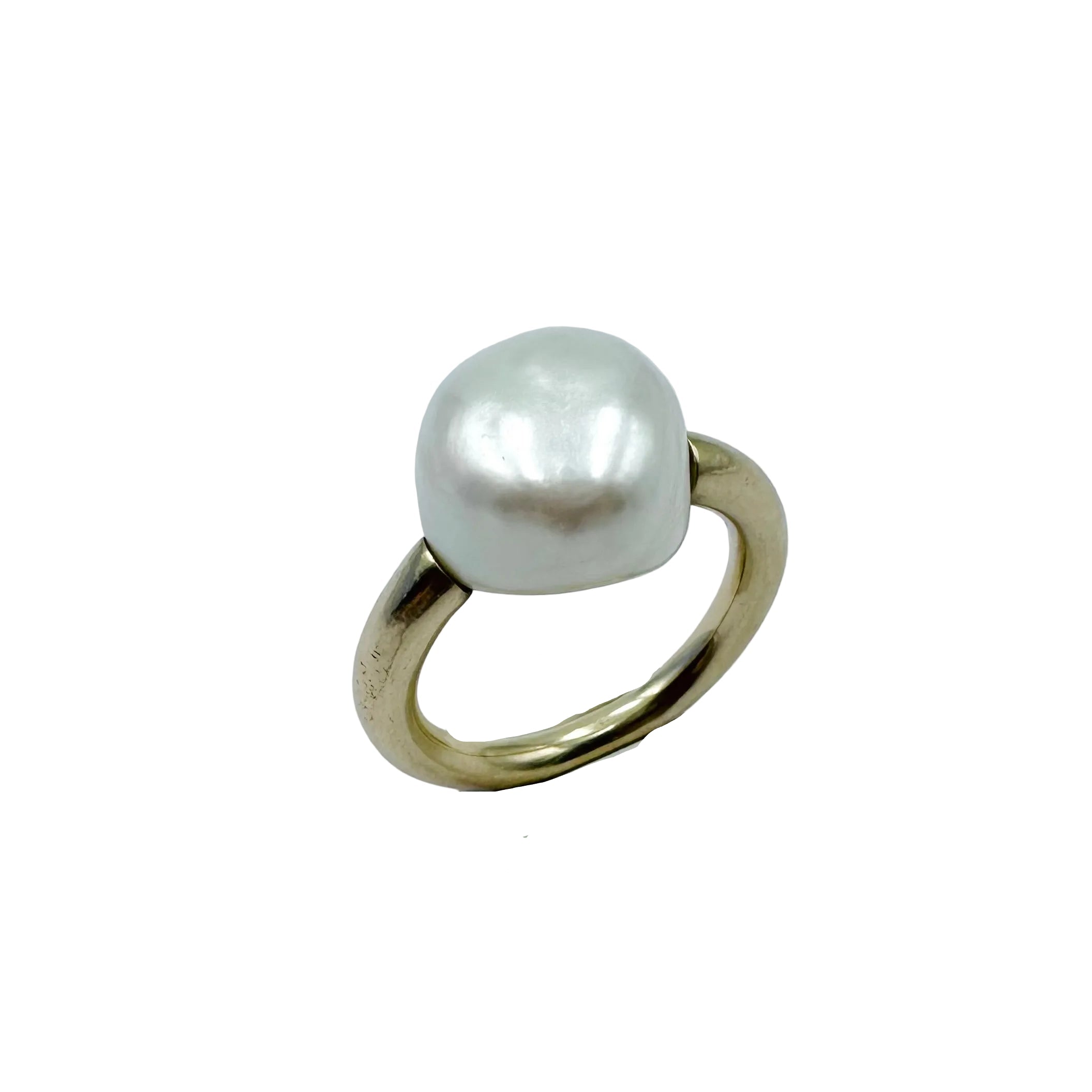 Bague Solitaire en or jaune et perle