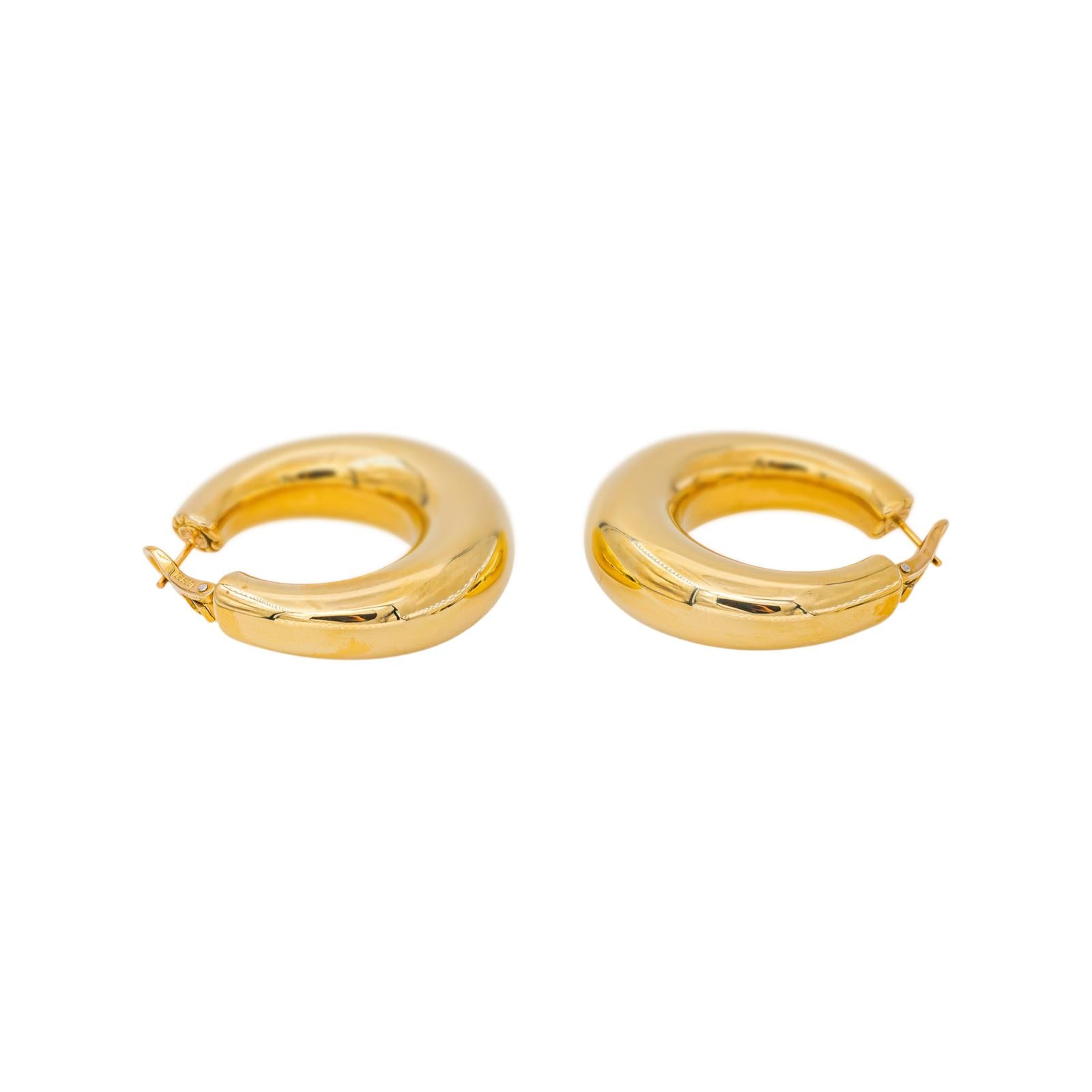 Chaumet Boucles d'oreilles Créoles  Or jaune