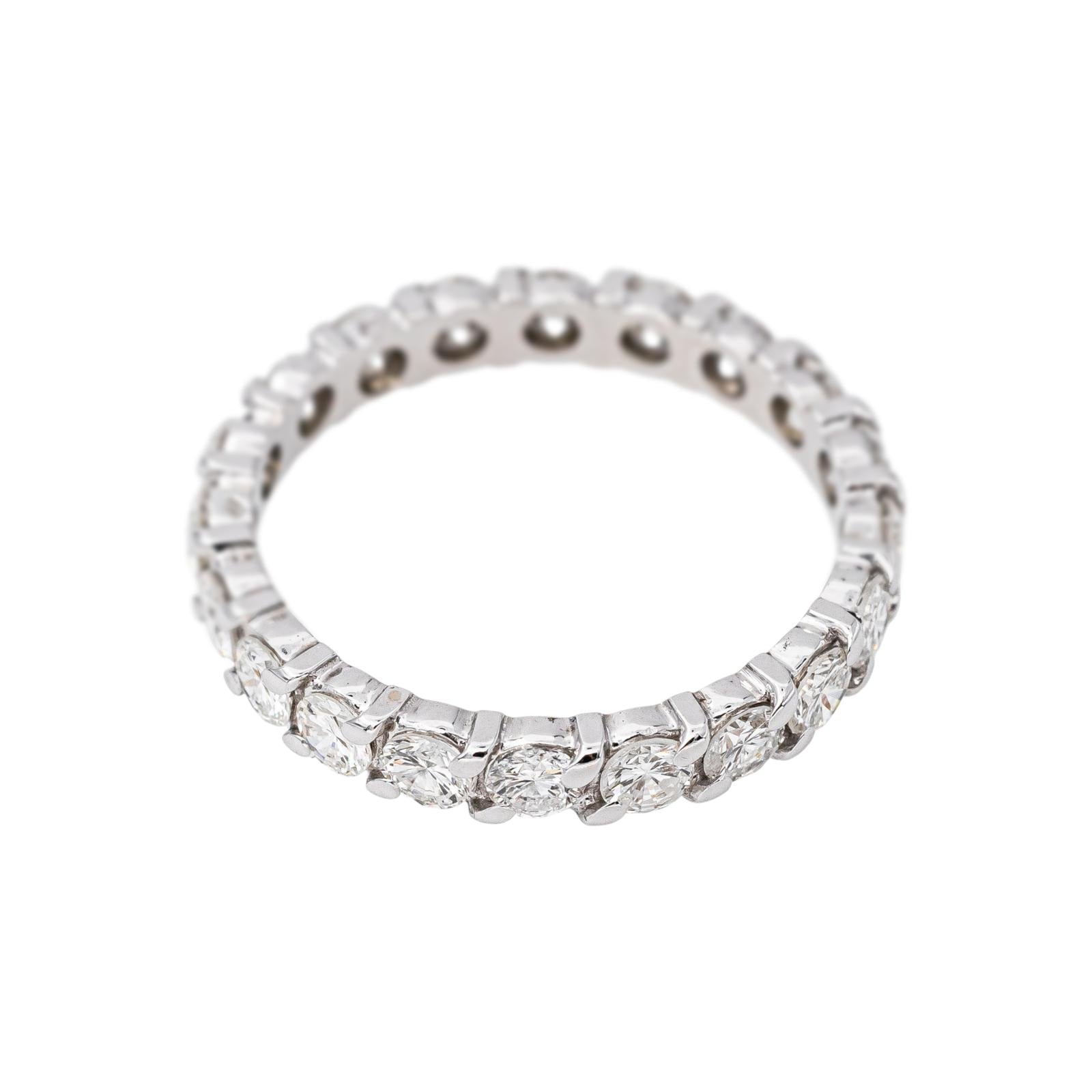 Bague Alliance américaine Or blanc Diamant