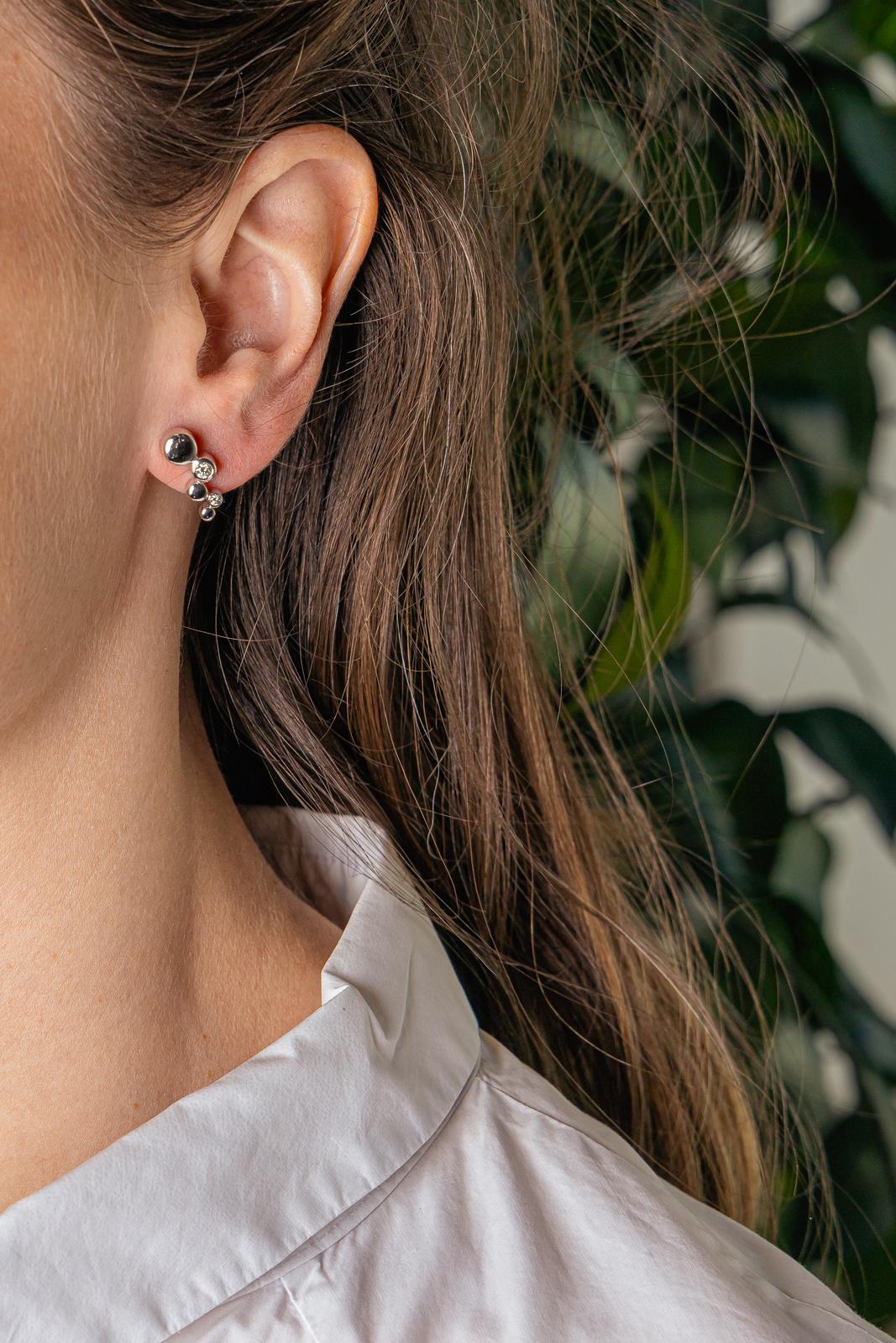 Boucles d'oreilles  Or blanc Diamant