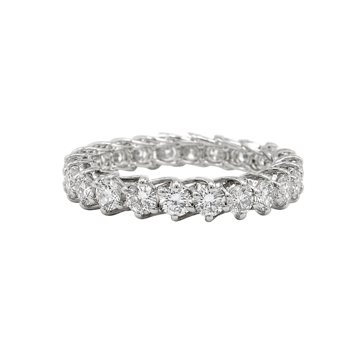 Bague Alliance en or blanc et diamants