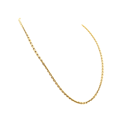Collier or jaune, maille forçat.