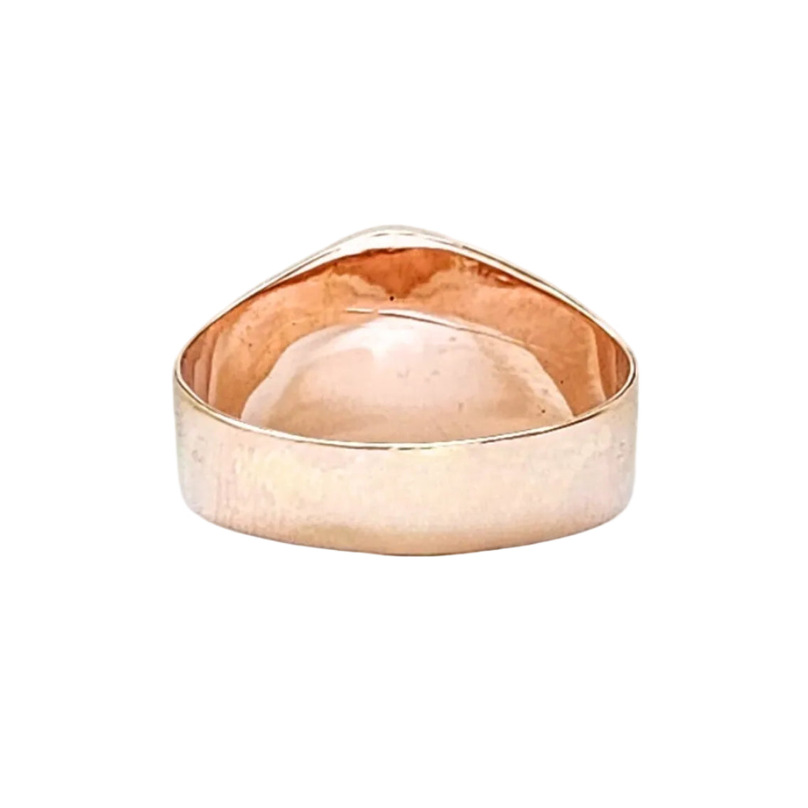 Bague Chevalière en or rose et onyx