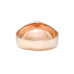 Bague Chevalière en or rose et onyx