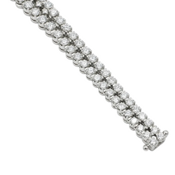 Bracelet Souple en or blanc et diamants