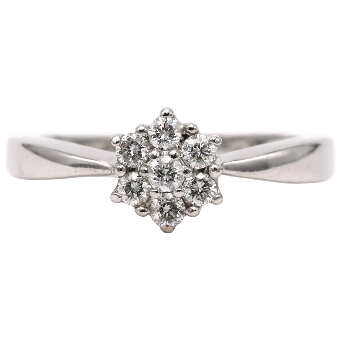 Bague Marguerite en or blanc et diamants
