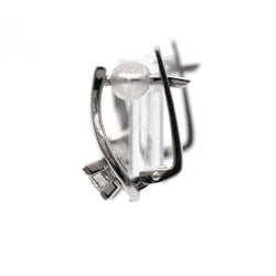 Boucles d'oreilles Dormeuses en or blanc et diamants
