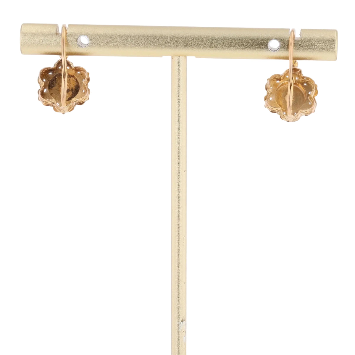 Boucles d'oreilles Dormeuses en or rose et perles