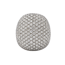 Bague Pavée en or blanc et diamants